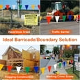 thumbnail image 5 of Safety Banner Flags, Perimeter Warning Flag Line, For Flagging Construction/Traffic Barrier/Parking Lot/Rooftop/Party & Special Events Multicolor 7" X 10" Pennants On 50' String, 5 of 10