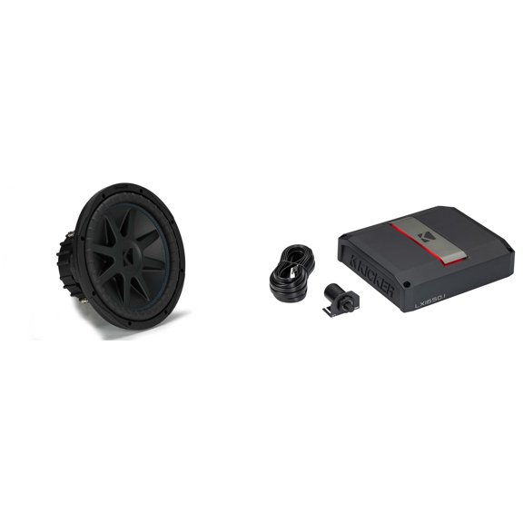 Kicker 50CVX124 CompVX 12" Sub, Dual 4-Ohm & 51LX16501 Mono Amp Bundle