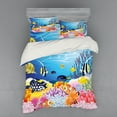 thumbnail image 2 of Ambesonne Fish Bedding Set 3 Pcs, Fish Coral Reefs, Twin, Multicolor, 2 of 3