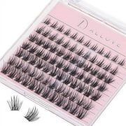 ALLOVE Lash Clusters Individual Lashes D Curl 16mm 84 Pcs Soft Cluster Lashes Individual Lash Extensions for Self-application DIY at Home-Mini 1