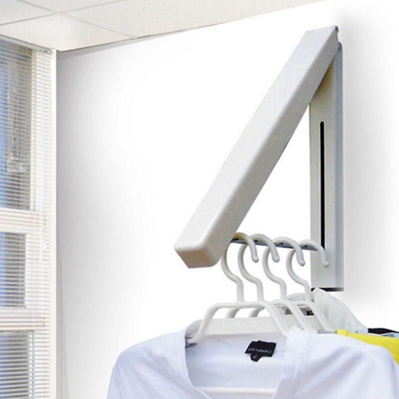 Retractable Clothes Racks,Wall Mounted Folding Clothes Hanger,Indoor