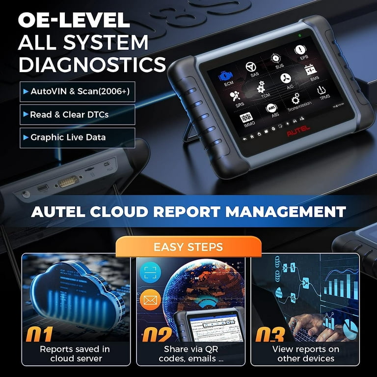 Autel MaxiPRO MP808S Diagnostic Scanner Bi-directional Control OBD2  Automotive Scanner ECU Coding Diagnostic Tool 2 Years Update