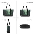 thumbnail image 6 of FORMRS Canvas Laptop Tote Bag for Women with 15.6" Computer Compartments Shoulder Handbag, Green Forest, 6 of 7