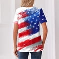 thumbnail image 5 of USA 250th Celebration Printing Patterns Women's T-Shirts Casual Loose Short Sleeve V Neck Tops Party Outdoor Tee Shirts, 5 of 5