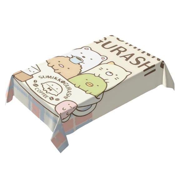 Sumikko Gurashi Themed Square Tablecloth 54 * 72 Inches Durable Stylish