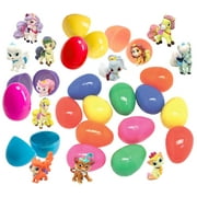 12 Toy Filled Easter Eggs With Palace Pets Toys - Prefilled To Save Time - Bright Assorted Colors - Includes Favorite Characters Figurines Like Pumpkin, Petite, and Dreamy - Perfect As Party Favors