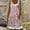 Pink, variant on Azrian Plus Size Dresses,Womens Clothes,Women's Summer Fashion Casual Round Neck Print Sleeveless Splicing Dress Season
