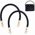 thumbnail image 6 of 2 Pcs PU Leather Bag Straps Handbag Shoulder Strap Replacement Brown Leather Handbag Handles with Metal Buckles for DIY Bag Handle Replacement Accessories 40.2cm, 6 of 8