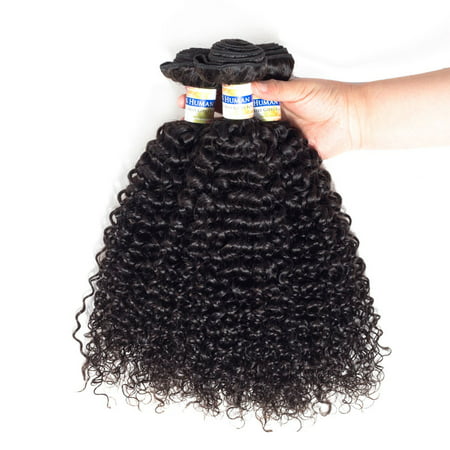 YYONG Hair Peruvian Kinky Curly Hair 3 Bundles Unprocessed Curly Virgin Human Hair Weave Sales, (The Best Curly Weave)