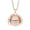 Rose Gold, variant on Guodhu 4 Pictures Frame Chain Necklace Charms Multi Layer Vintage Love Heart Locket Expanding Photo Pendant Ball Locket with Wing Design Necklace