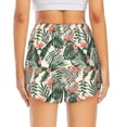 thumbnail image 3 of Picia Palm Trees and Tropical Pattern Women's 2 in 1 Athletic Running Shorts High Waisted Workout Casual Gym Sweat Shorts with Comfy Liner Zipper Pockets-Large, 3 of 9