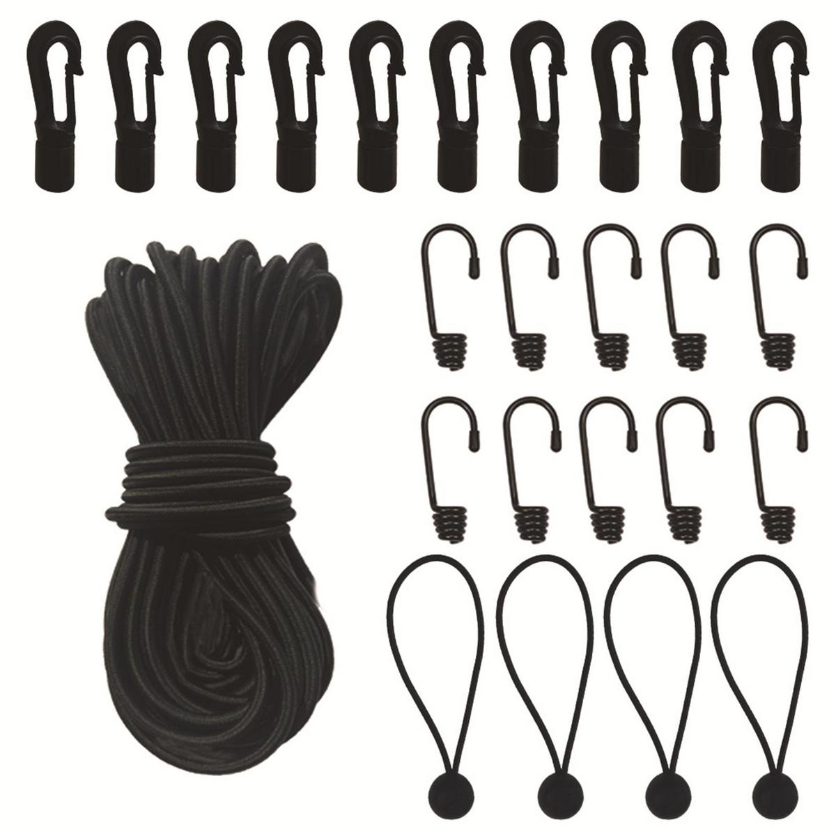 Kayak Bungee Cord Kit 52ft Kayak Stretch String Rope with Hooks