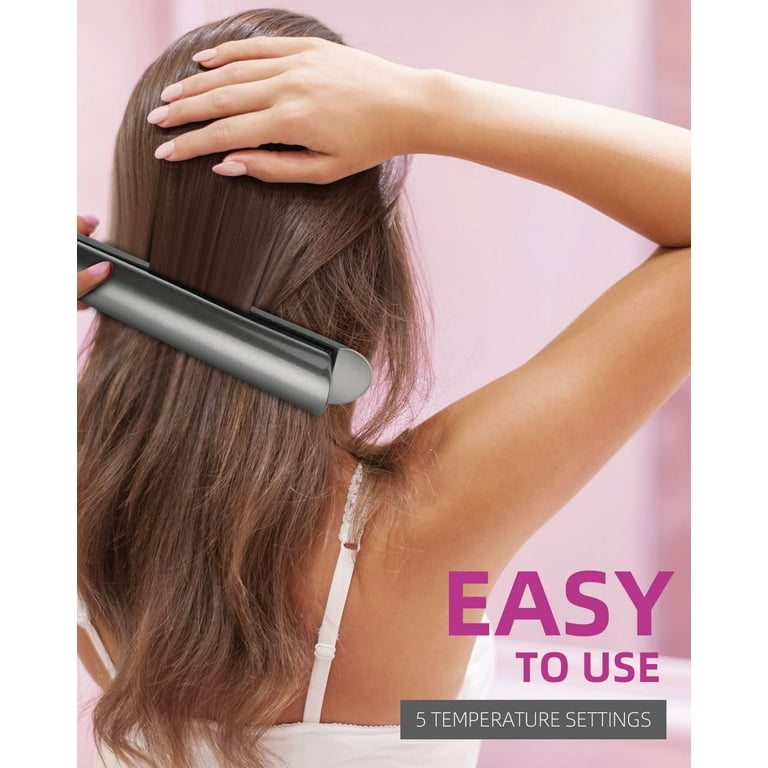 PRITECH Hair Straightener Flat Iron Curling Iron 450 Degrees Straightener Flat Iron Dual Voltage Hair Straightener and Curling Iron Ceramic Flat