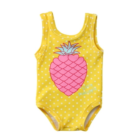 

Musuos Baby Girls Swimsuit Flower Ruffle Bottom One-Piece Swimwear Bathing Suit Tankini