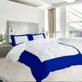 thumbnail image 1 of BedDecor 100% Egyptian Cotton 3Pcs Dual Tone Duvet SetSolid (Egyptian/Royal Blue, Twin/Twin Xl), 1 of 4
