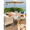 thumbnail image 4 of Outdoor Tablecloth with Umbrella Hole and Zipper, Fall Pumpkins Rectangle Table Cloth 60x120 Inch Waterproof Tablecloth, Thanksgiving Farmhouse Maple Leaf Squirrel Picnic Table Cover for Patio, 4 of 7