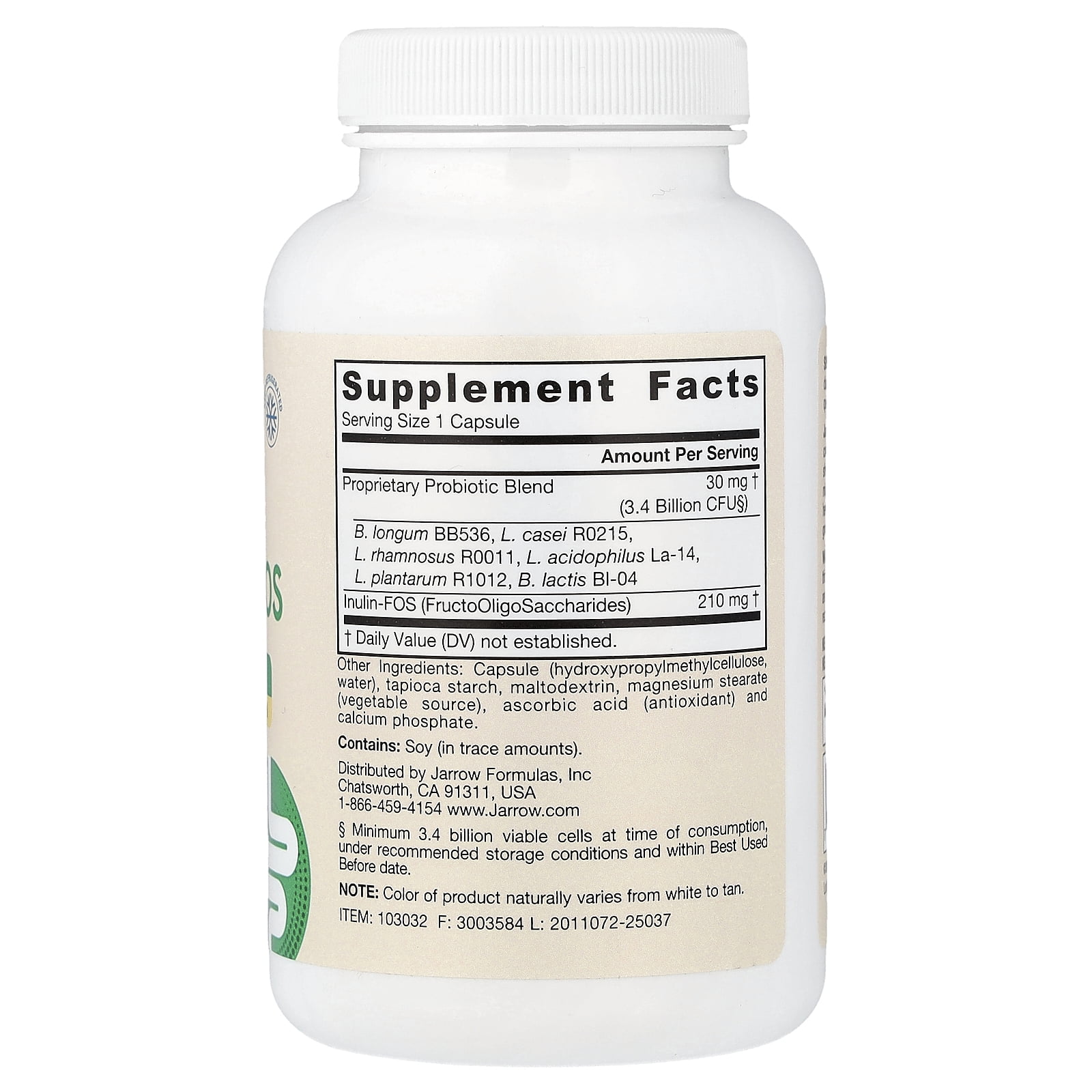 Jarrow Formulas Jarro-Dophilus® + FOS, 300 Veggie Capsules
