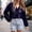 Navy, variant on Crochet Top For Women,Womens 3/4 Sleeve Tops Summer Sweaters For Women Crochet Pullover Knit Tops For Women Pullover Sweater Shirts Summer Crochet Sweater Fish Net Cover Up