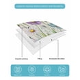 thumbnail image 4 of Full Size Quilt Bedding Set, Spring Flowers Reversible Summer Quilt 3 Pieces, Retro Boho Botanical Florals Butterfly Lightweight Bedspreads Coverlets with 2 Pillow Shams for All Seasons, 4 of 5