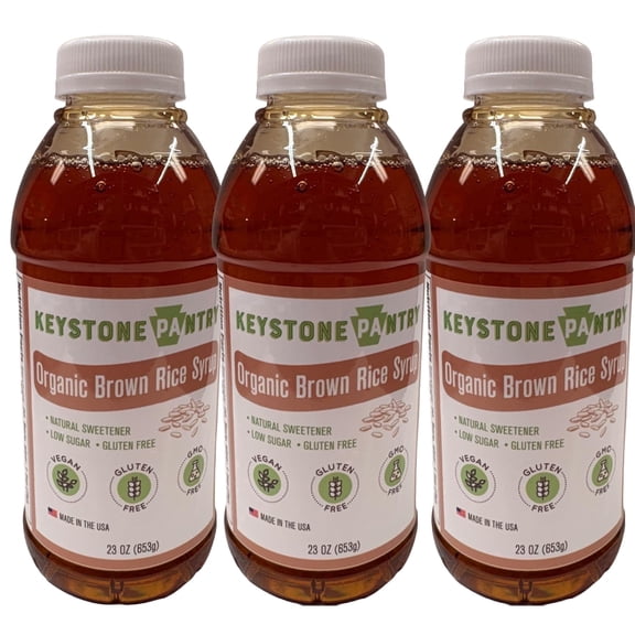 Keystone Pantry Organic Brown Rice Syrup - 3-pack - 23 oz Bottle - Corn Syrup Alternative