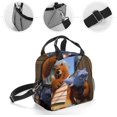 thumbnail image 4 of Bear Grizzy Lemmings Portable Lunch Bag Thermal Cooler Shoulder Bento Bag Insulated Lunch Box for School Picnic Office, 4 of 8