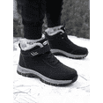 thumbnail image 3 of Women's Winter Thickened Fleece Lace-up Outdoor Hiking Snow Boots, Anti-slip, Daily Casual Sneakers, 3 of 4