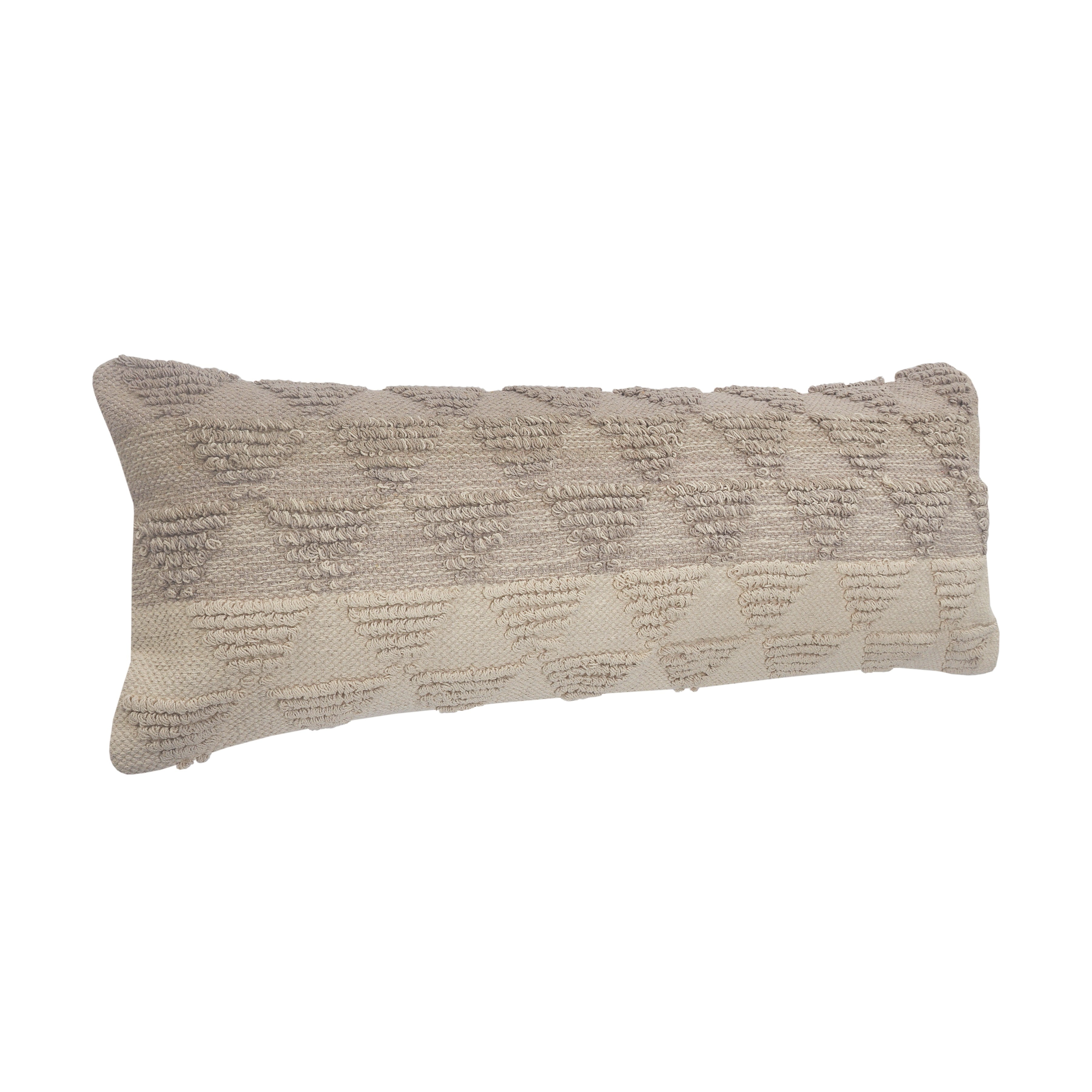 Ox Bay Miles 14" x 36" Gray/Tan Geometric Cotton Adult Decorative Throw Pillow