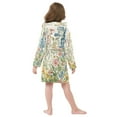 thumbnail image 7 of FORMRS Niños Bathrobe Unisex Hooded Robe Soft Plush Pajamas Sleepwear, Size 2-3T, Colorful Wildflowers, 7 of 7