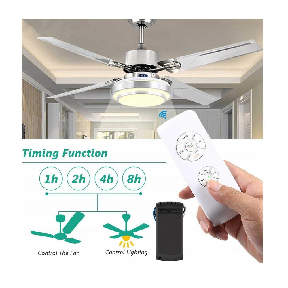 Wireless 15M Timing Remote Control Receiver Universal Ceiling Fan Lamp Light Kit 