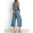 thumbnail image 2 of Mono de lino de verano ANRABESS de 2 piezas para mujer, 2 of 9