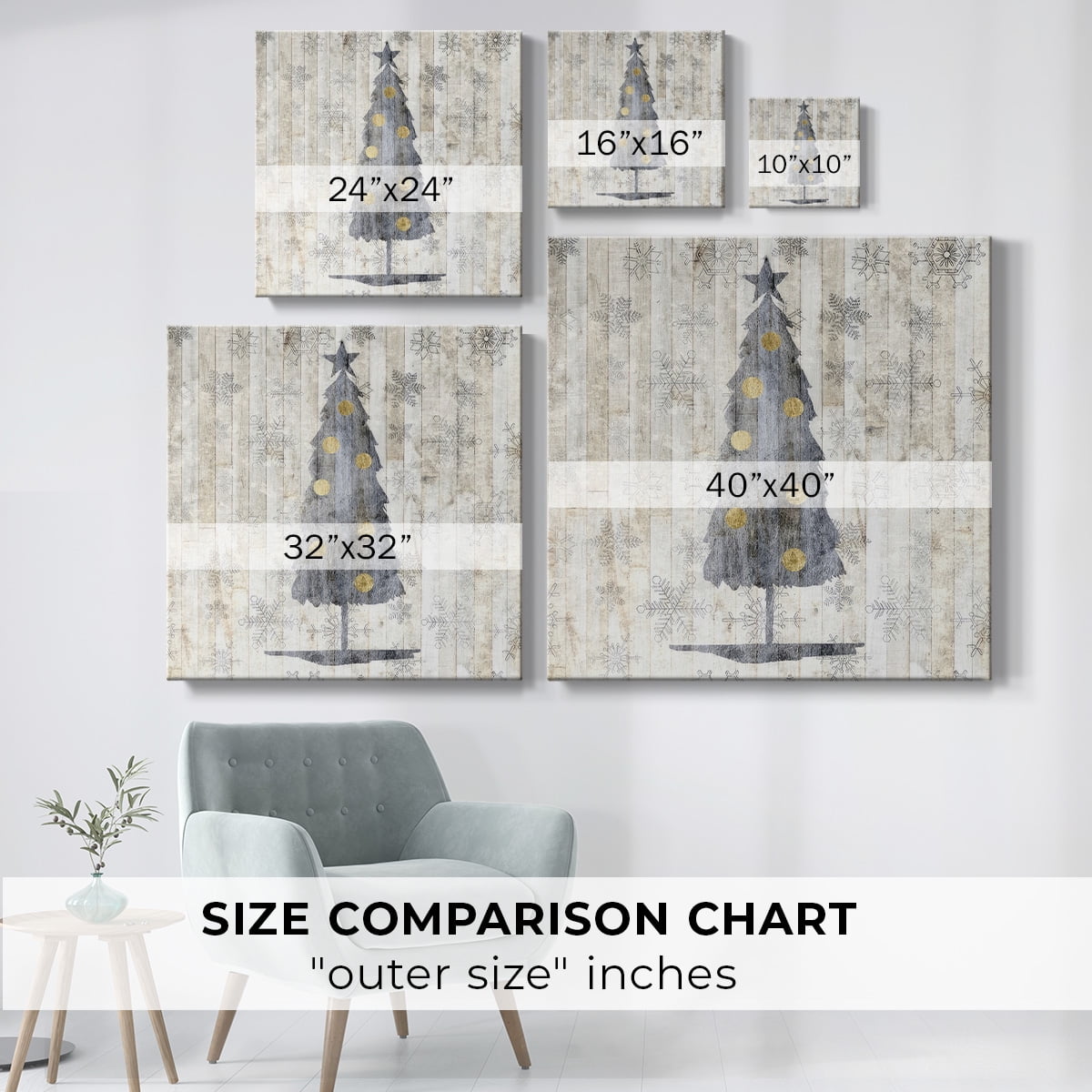 Sophisticated Christmas II- Gallery Wrapped Canvas
