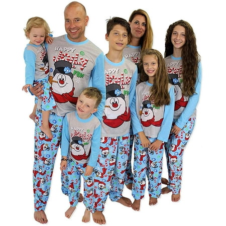 

Matching Family Pajamas Sets Christmas PJ s with Snowman Print Long Sleeve Parent-Child Outfit Home wear