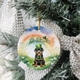 thumbnail image 3 of Happy St. Patrick’s Day Rottweiler with Green Hat Shamrocks Rainbow Ceramic Round Ornament Rottie Dog Lover Gifts Idea Home Tree Decor - 03007, 3 of 5