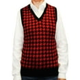 thumbnail image 2 of Blue Ocean Womens Houndstooth Sweater Vest (lsv-269), 2 of 4