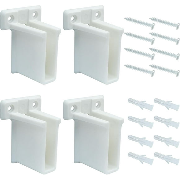 shiyou-8 Pcs Wire Shelf End Brackets, Wall Mount Shelf Brackets for Shelves Closet, Closet Shelves Brackets, White