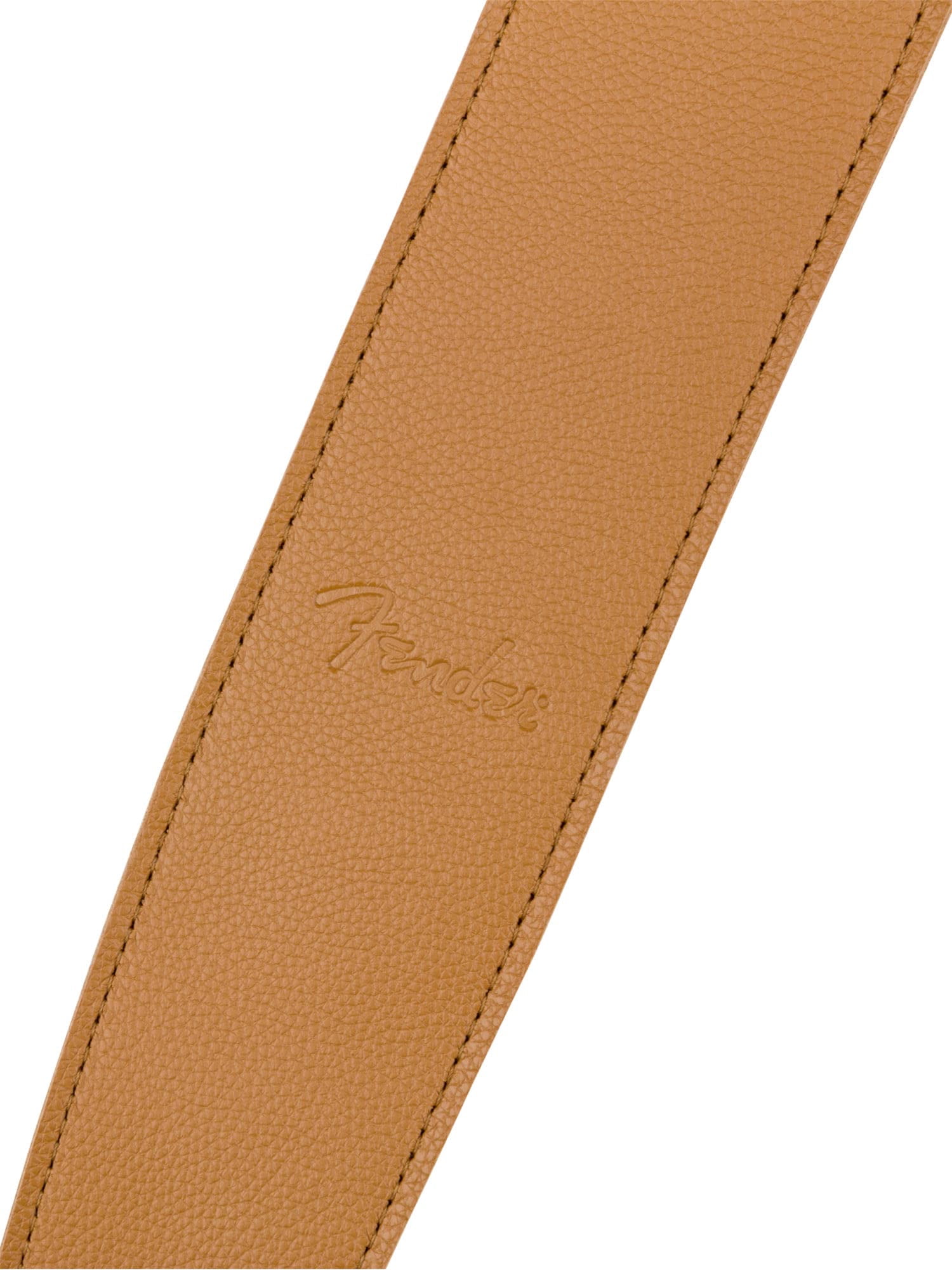 Fender Top-Grain Leather Guitar Strap - Laurel Tan w/ Red Strap Blocks