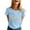 Blue, variant on Women Summer Tops Womens Spring Summer Printed Short Sleeve O Neck T Shirt Top Tunic Women Exercise Tees Womens Athletic Long Sleeve Shirt Light Weight Long Tees Western Yoga V Neck Tee Blue 2XL