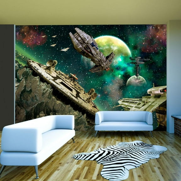 Tiptophomedecor Space Wallpaper Wall Mural - Space Fleet
