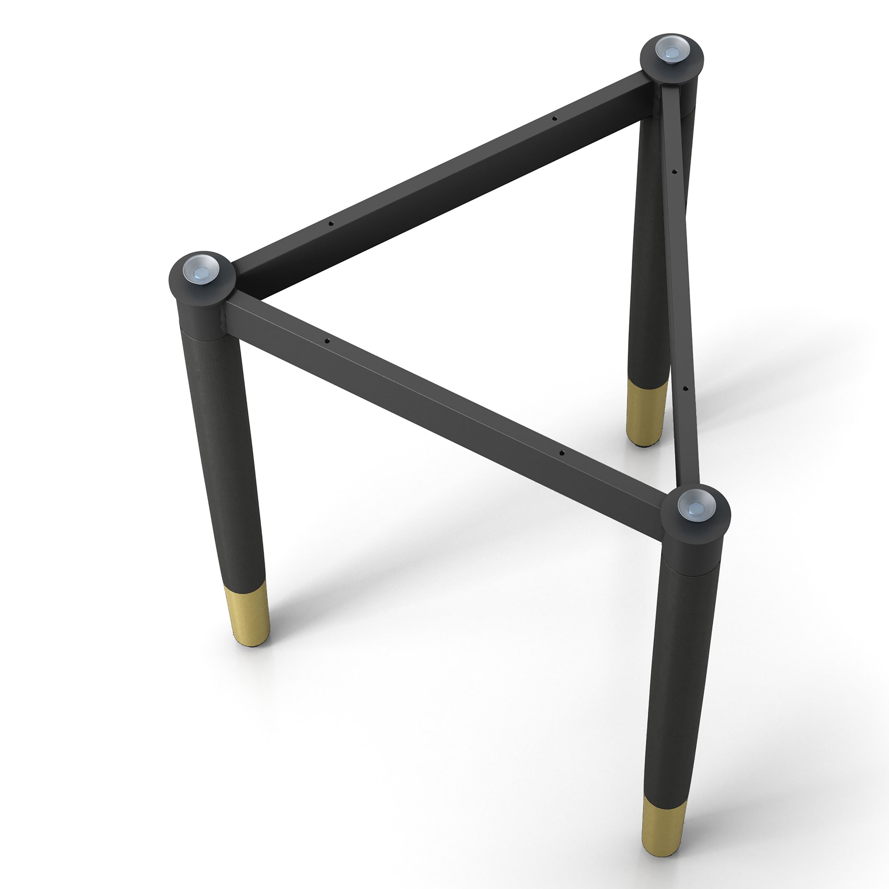 Furniture of America Modu Solid Wood Black Indoor End Table Base Legs