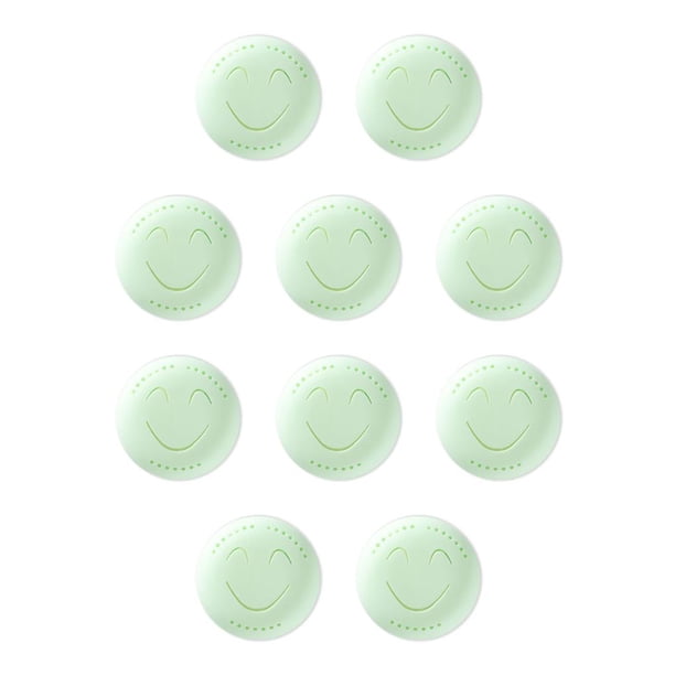 Inteprter Cajón de la cocina Ambientador Aceite esencial Desodorante Baño Interior Eliminador de olores Cara sonriente Suministros para el hogar Verde Type1 NO1 Inteprter CBP189974