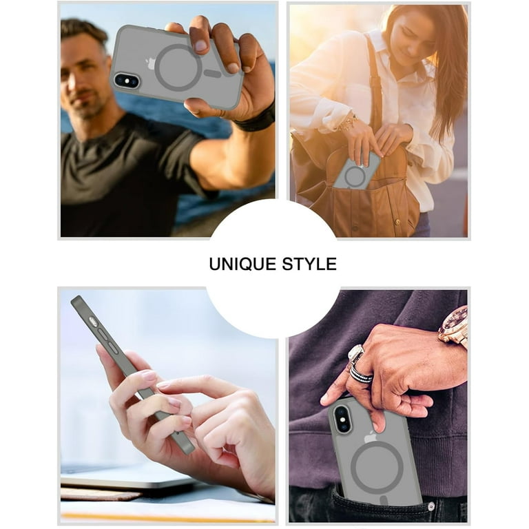 Telaso For IPhone Xs Max Case, IPhone Xs Max Phone Case Compatible With Magsafe Wireless Charging Translucent Matte Slim Anti-Scratch Non-Slip Military Grade Magnetic IPhone Xs Max Case, Hot Pink