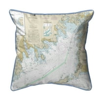 Betsy Drake SN13230BB 12 x 12 in. Buzzards Bay, MA Nautical Map Small Corded Indoor & Outdoor Pillow