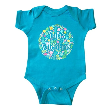 

Inktastic Yaya s Valentine Flower Circle Gift Baby Boy or Baby Girl Bodysuit