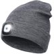 thumbnail image 1 of Gorro de punto LED con linterna frontal, unisex, con 4 luces LED, ideal para el invierno (gris), 1 of 7