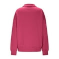 thumbnail image 5 of Quarter Zip Pullover Women 2025 Fall Winter Long Sleeve Collared Basic Sweatshirt with Pockets Pullover Tops, 5 of 6