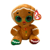 Ty Beanie Boos - Crumble the Gingerbread Man – Glitter Eyes - Stuffed Animal
