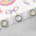 thumbnail image 4 of Manfei Colorful Gradient Bow Blackout Curtains,Rainbow Conch Stars Window Curtains Pack of 2 (38x45 Each), 4 of 6