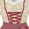 thumbnail image 3 of Lenago Womens Apron Women Party Dresses 2025 Oktoberfest Costumes Multiple Color Schemes Square Collar Short Sleeves Dirndl Dresses German Dresses For Festival Bavarian Costume Beer Carnival, 3 of 9