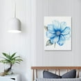 thumbnail image 3 of ONETECH  Blue and White Flower Wall Art Blooming Floral on the Grey Background Canvas Print Wall Art The Picture for Living Room Bedroom Wall Painting Decoration Modern Artwork Ready to Hang, 3 of 4