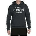 thumbnail image 2 of Wild Bobby Make Heaven Crowded Inspirational/Christian Unisex Graphic Hoodie Sweatshirt, Heather Black, X-Large, 2 of 5